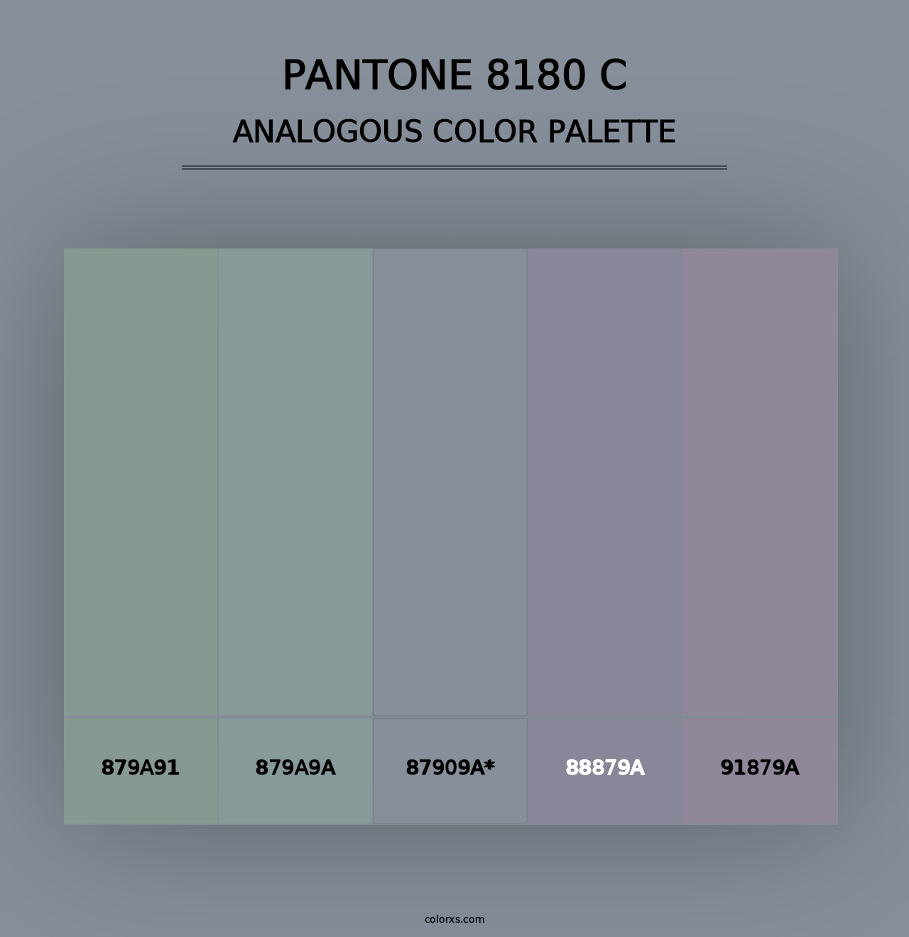 PANTONE 8180 C - Analogous Color Palette