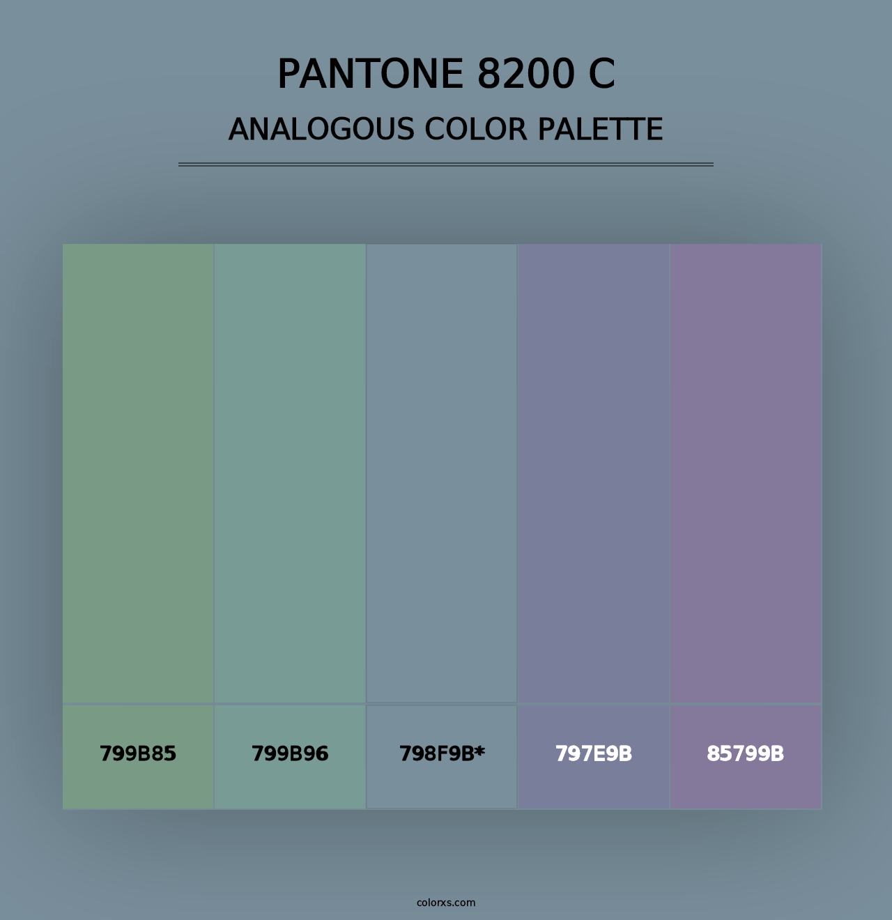 PANTONE 8200 C - Analogous Color Palette