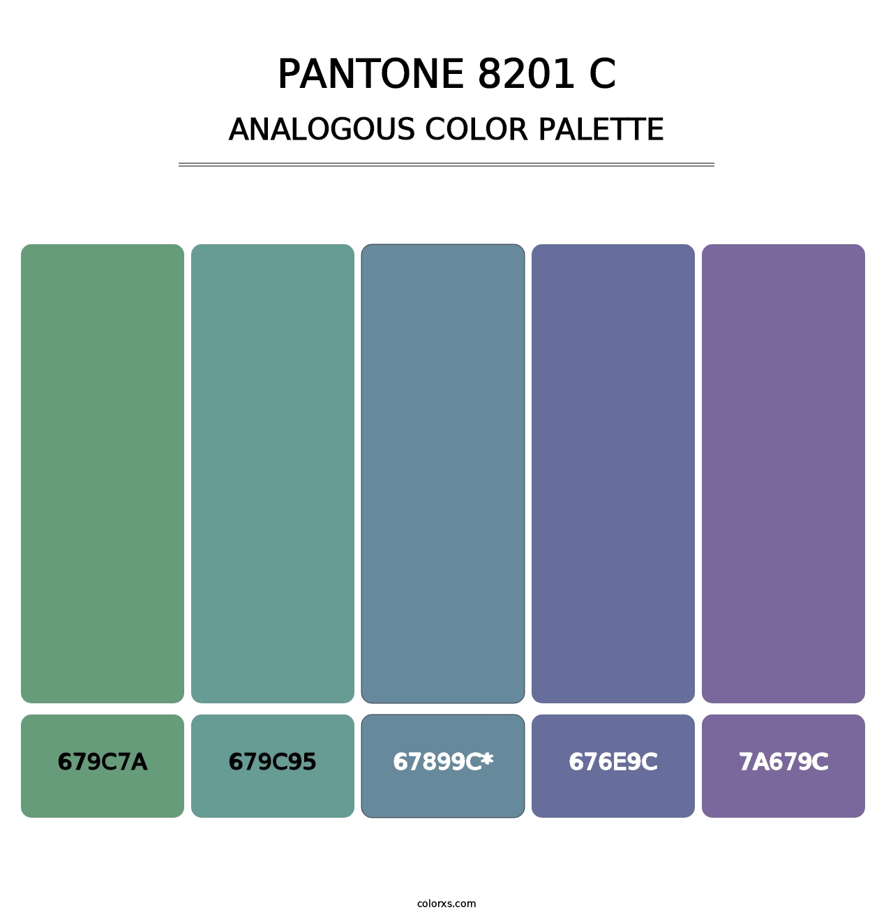 PANTONE 8201 C - Analogous Color Palette