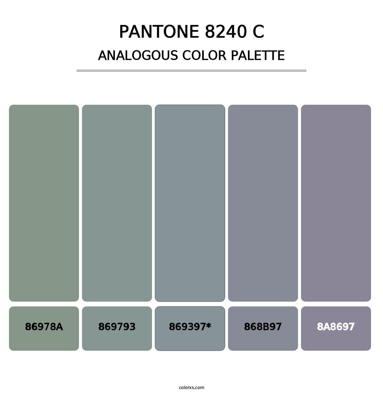 PANTONE 8240 C - Analogous Color Palette