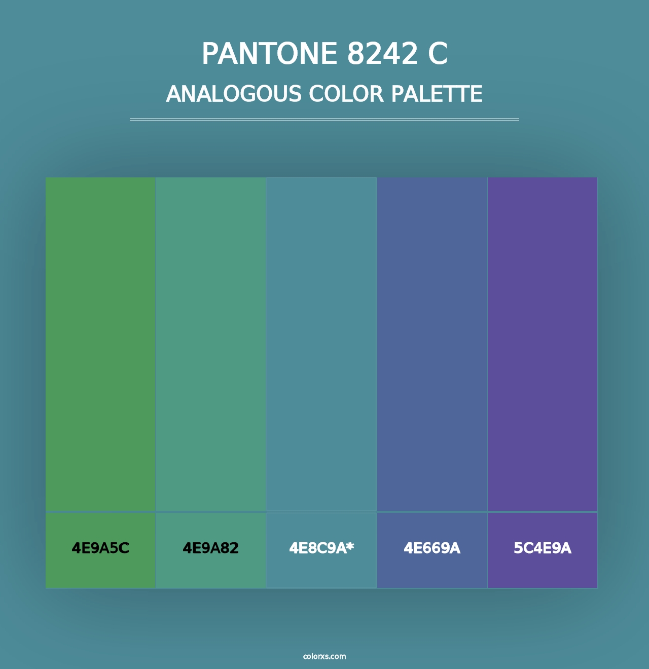 PANTONE 8242 C - Analogous Color Palette