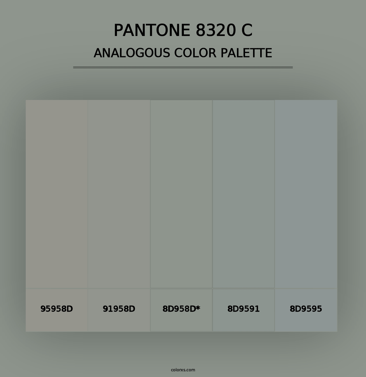 PANTONE 8320 C - Analogous Color Palette