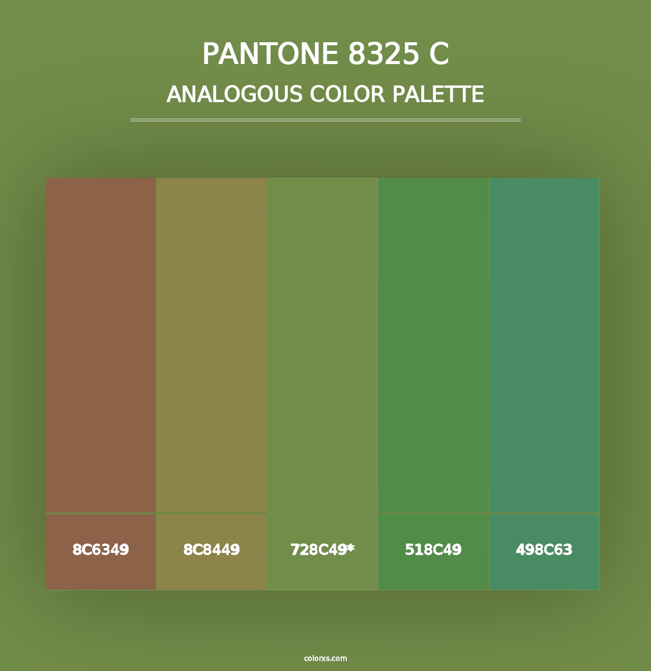 PANTONE 8325 C - Analogous Color Palette