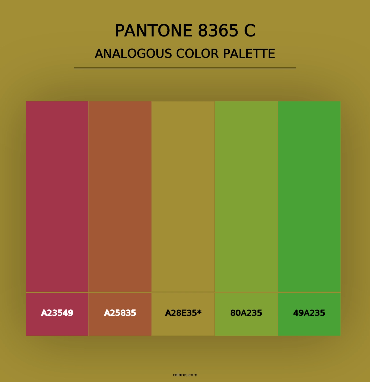 PANTONE 8365 C - Analogous Color Palette