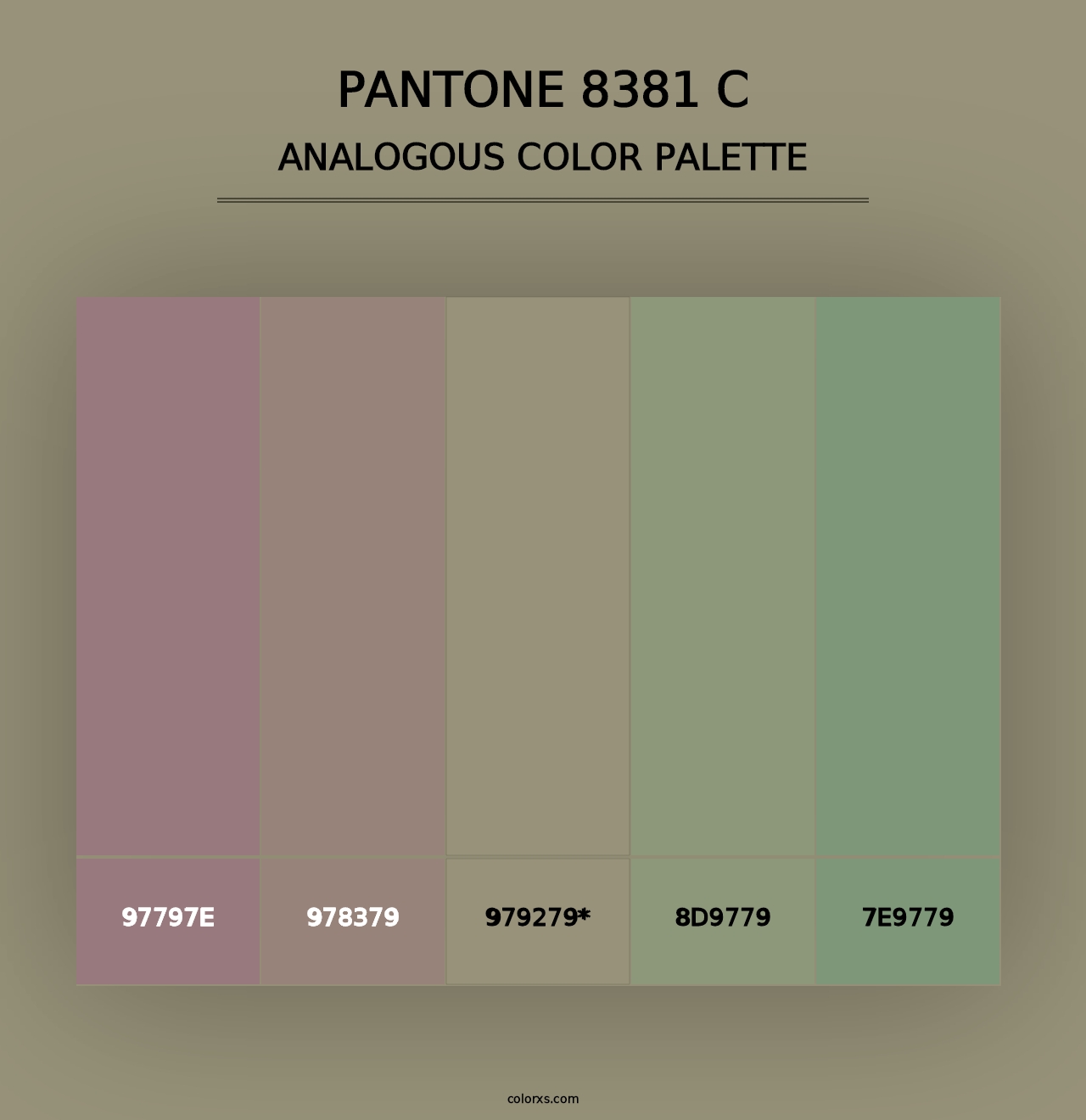 PANTONE 8381 C - Analogous Color Palette