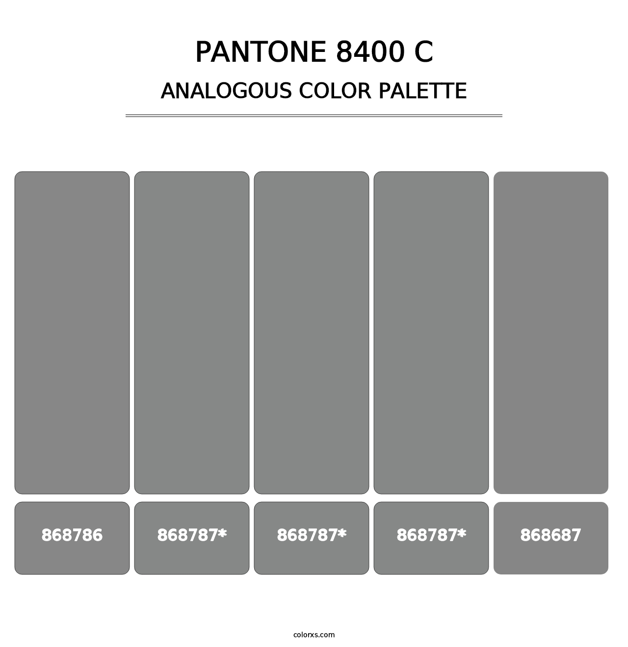 PANTONE 8400 C - Analogous Color Palette