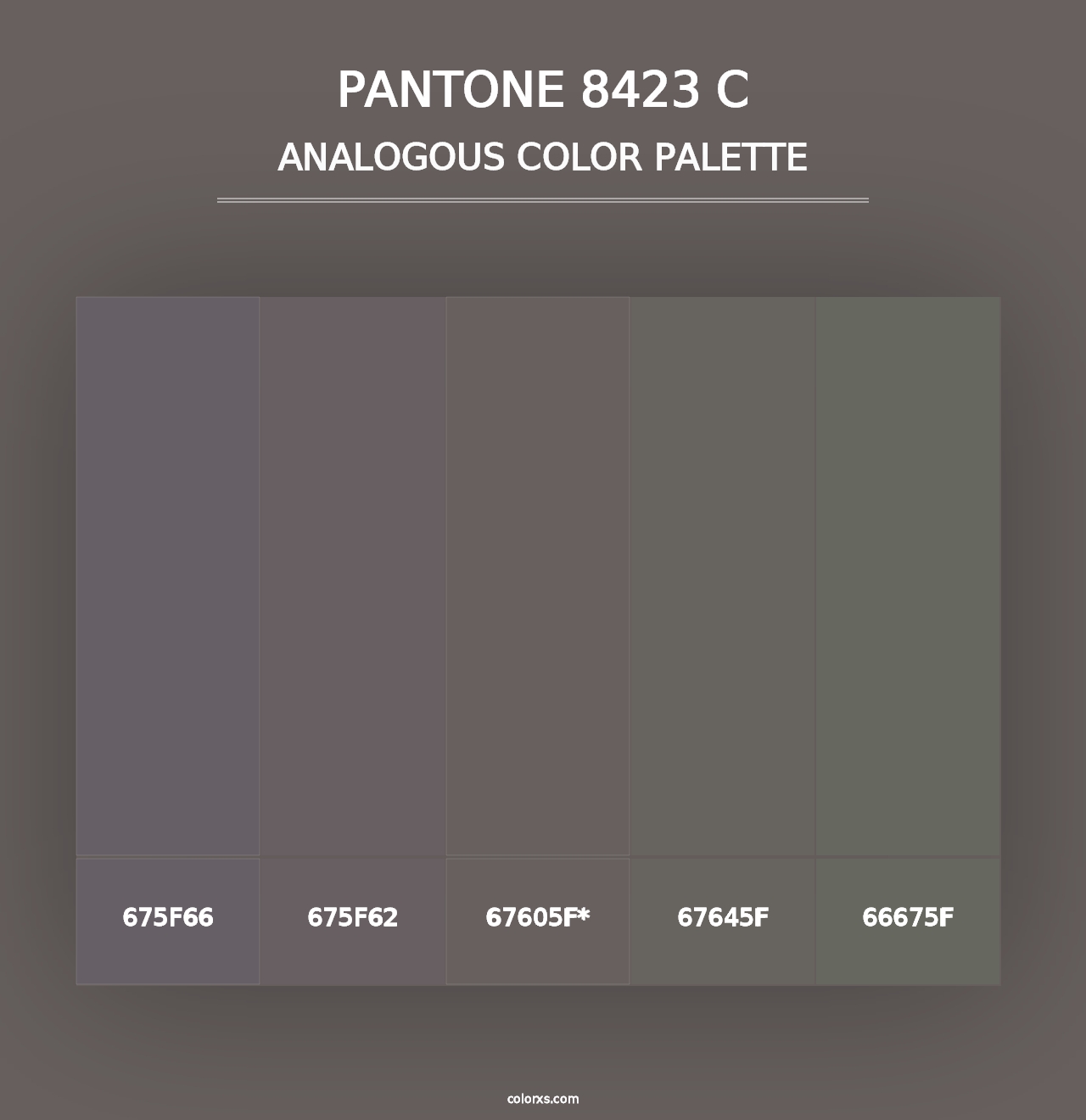 PANTONE 8423 C - Analogous Color Palette