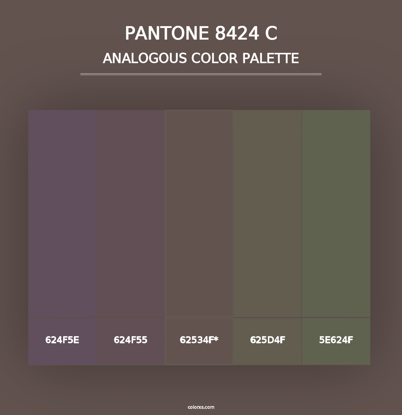 PANTONE 8424 C - Analogous Color Palette