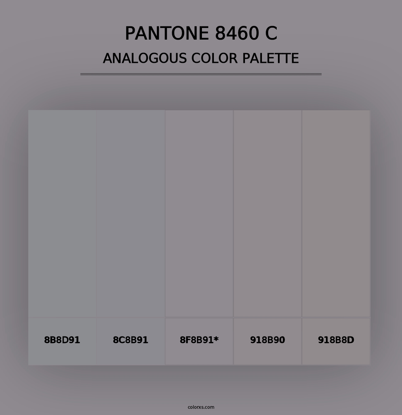 PANTONE 8460 C - Analogous Color Palette