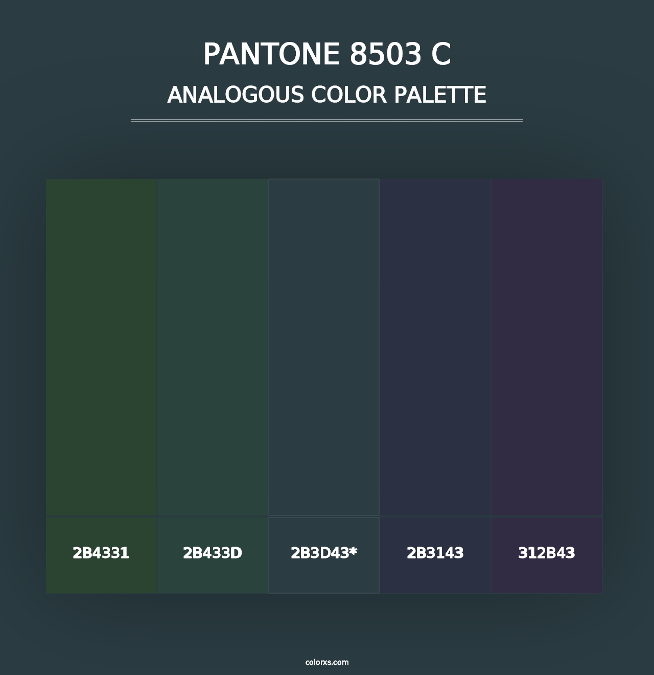 PANTONE 8503 C - Analogous Color Palette