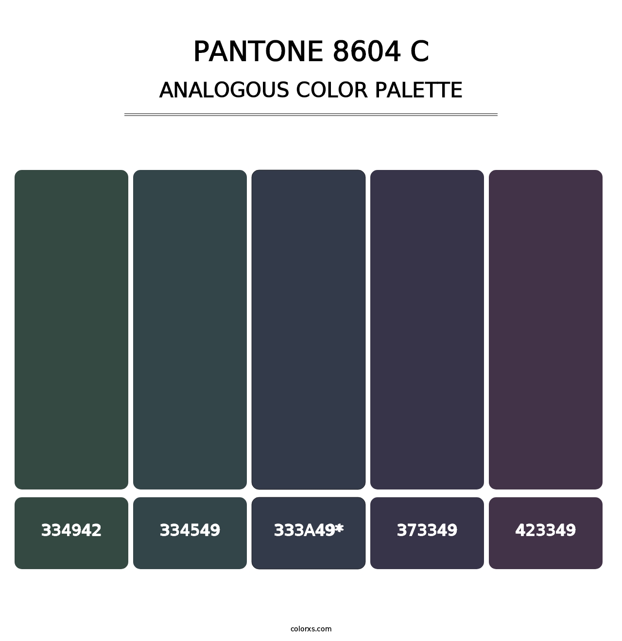 PANTONE 8604 C - Analogous Color Palette