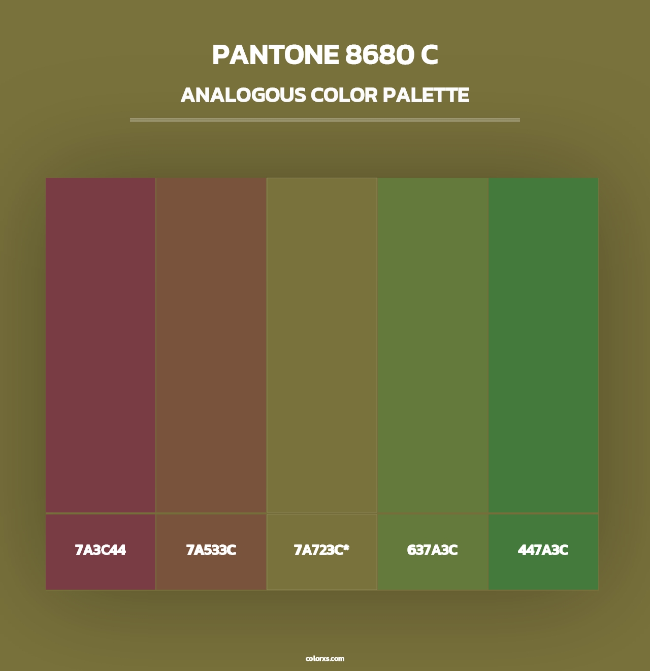 PANTONE 8680 C - Analogous Color Palette