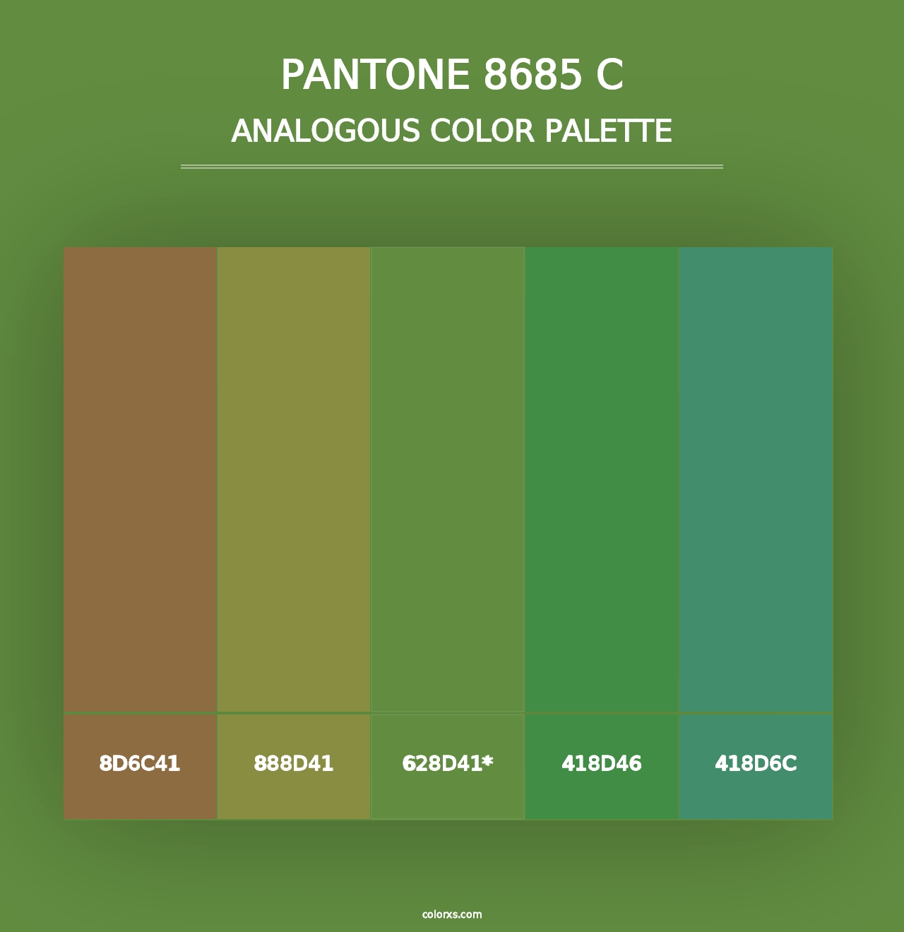 PANTONE 8685 C - Analogous Color Palette