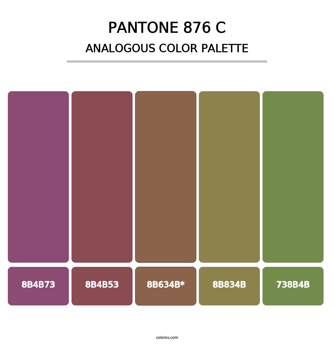 PANTONE 876 C - Analogous Color Palette