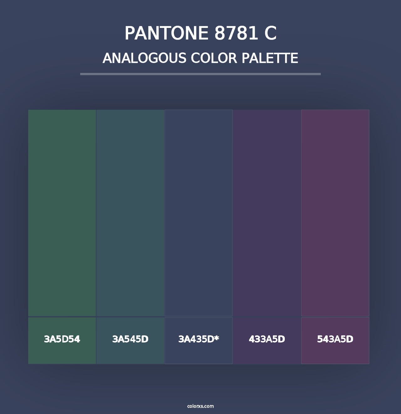 PANTONE 8781 C - Analogous Color Palette