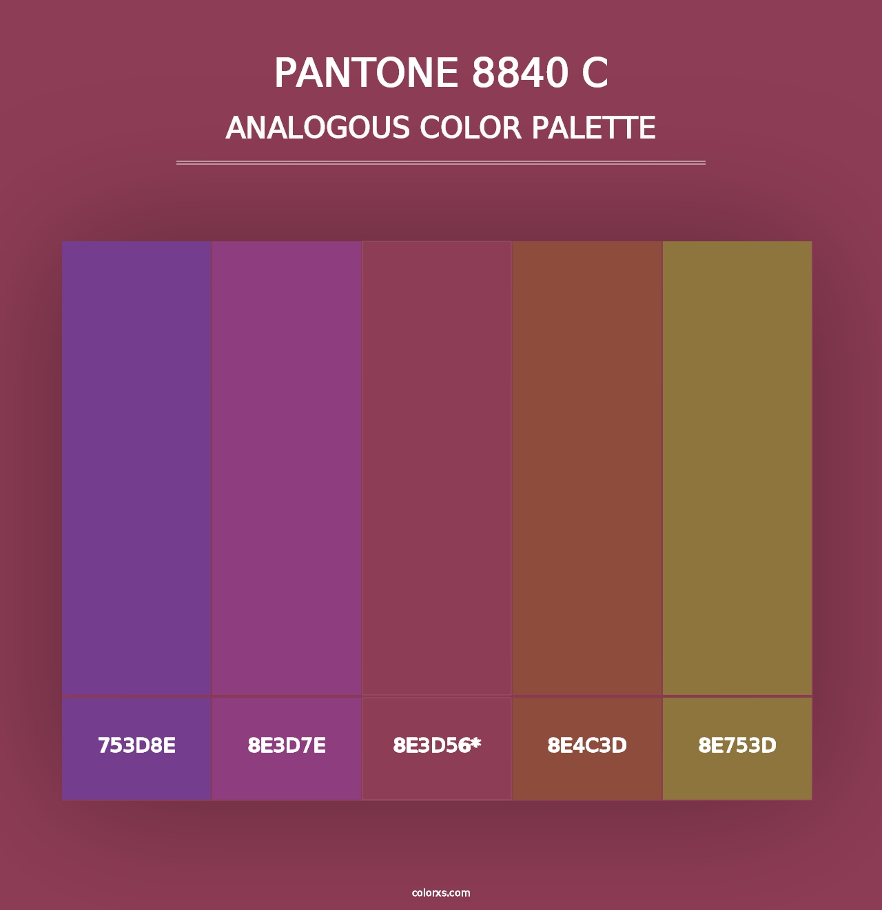 PANTONE 8840 C - Analogous Color Palette