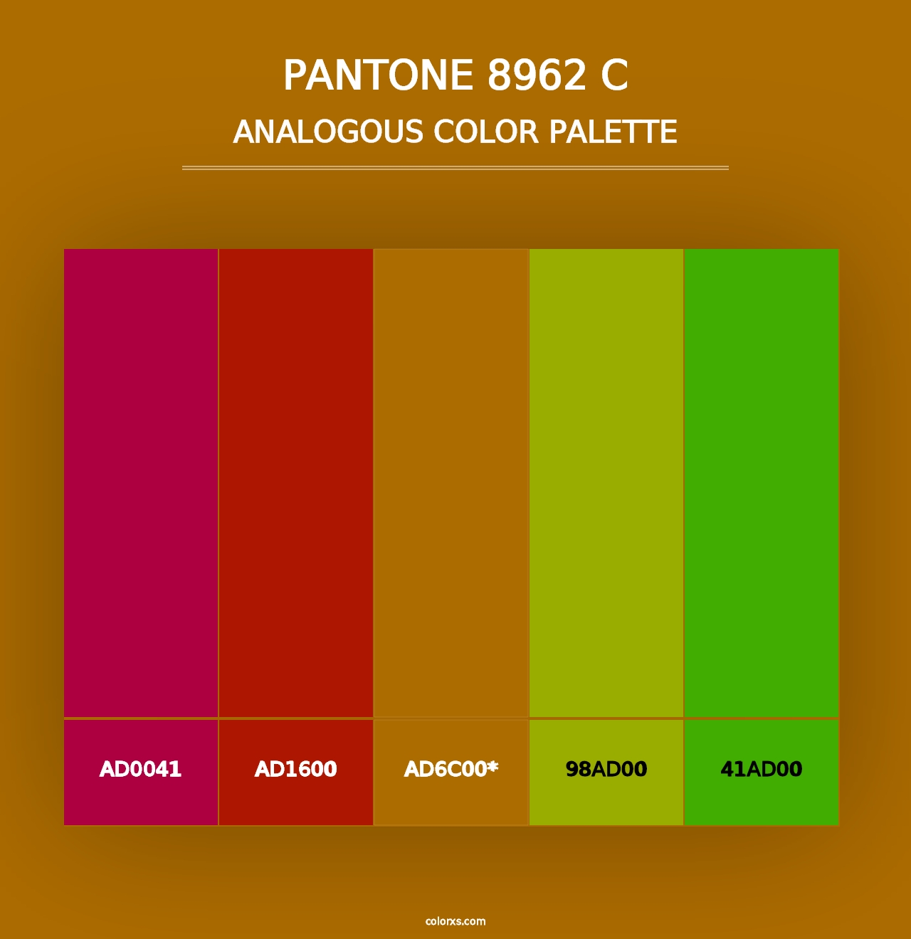 PANTONE 8962 C - Analogous Color Palette