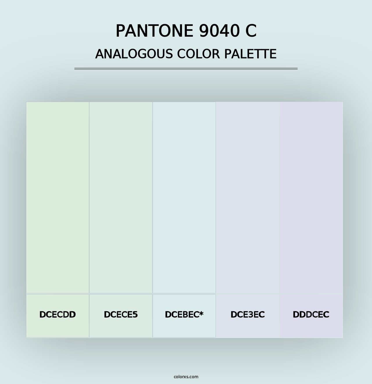 PANTONE 9040 C - Analogous Color Palette