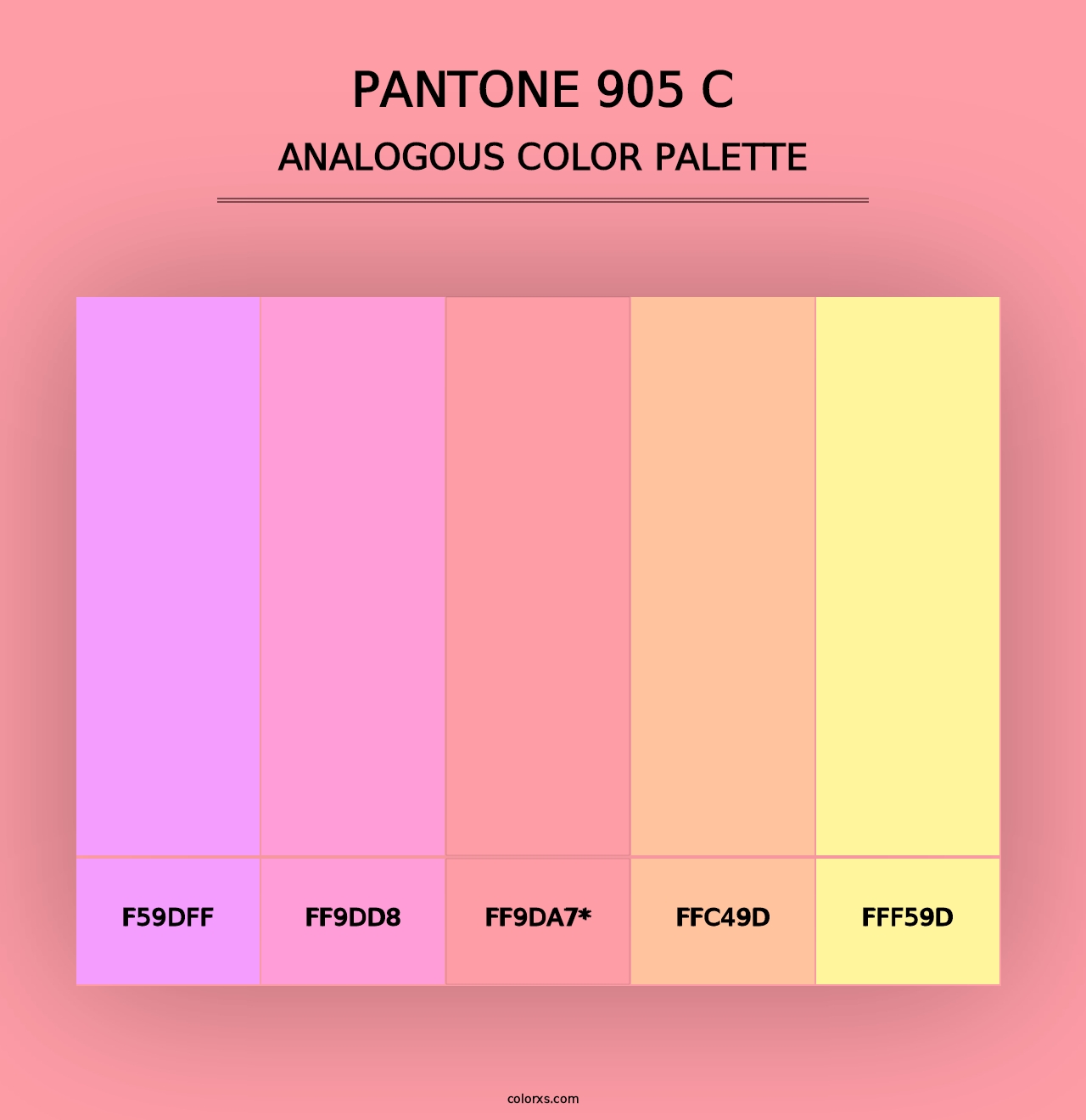 PANTONE 905 C - Analogous Color Palette