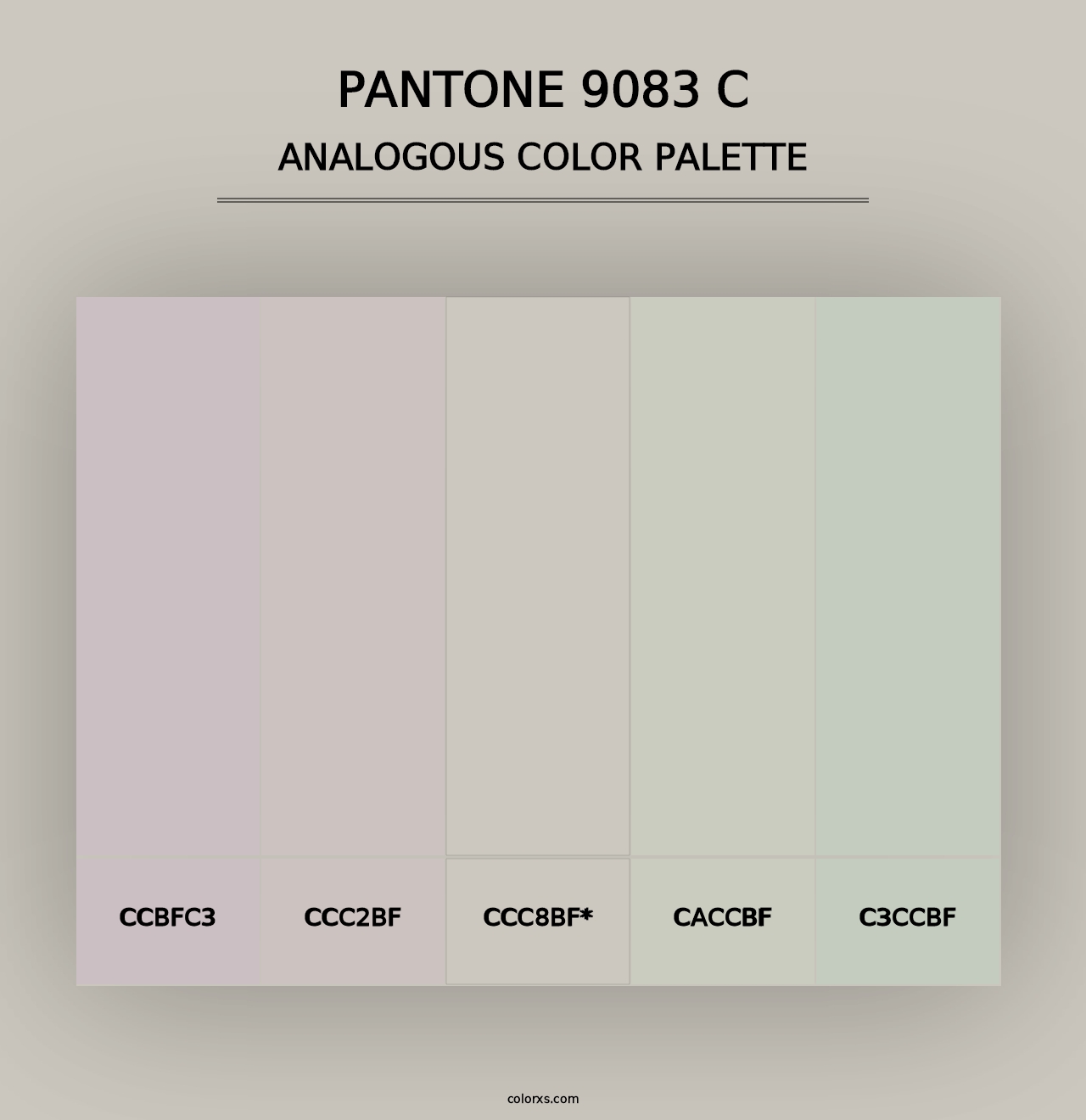 PANTONE 9083 C - Analogous Color Palette