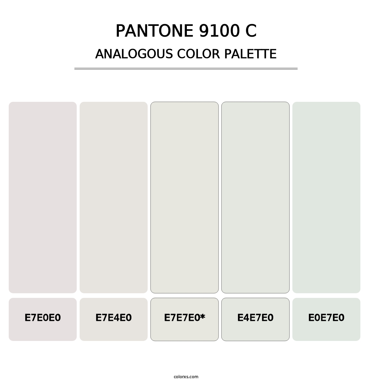 PANTONE 9100 C - Analogous Color Palette