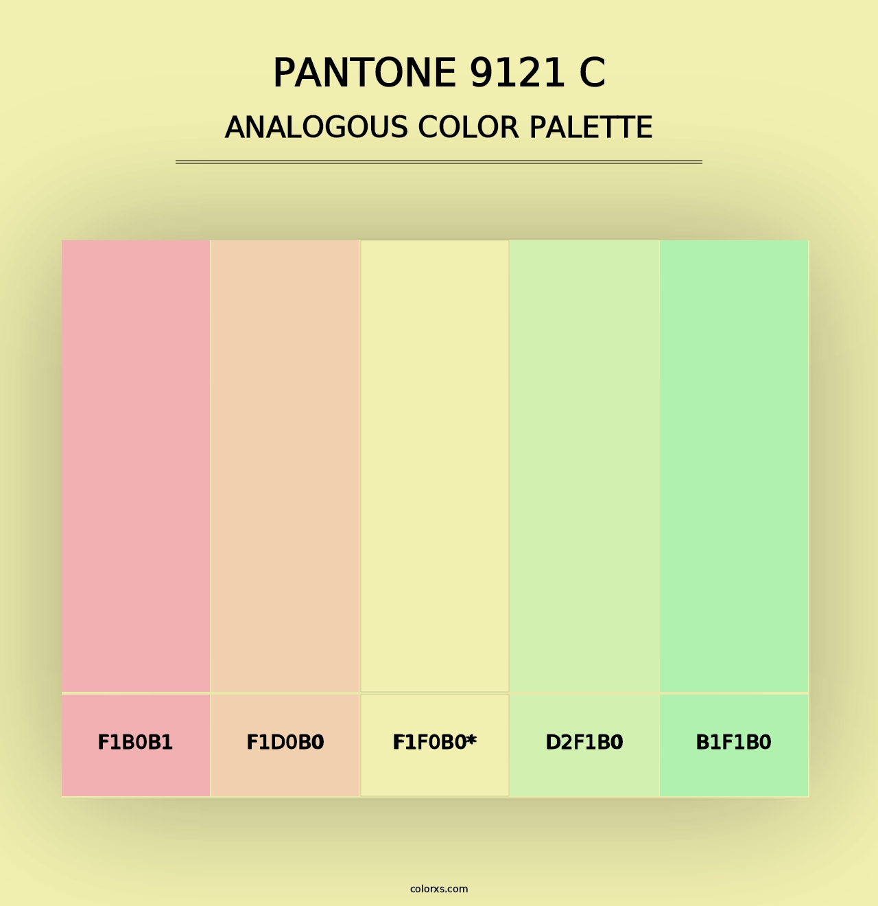 PANTONE 9121 C - Analogous Color Palette