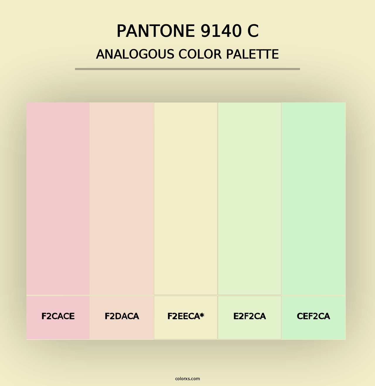 PANTONE 9140 C - Analogous Color Palette