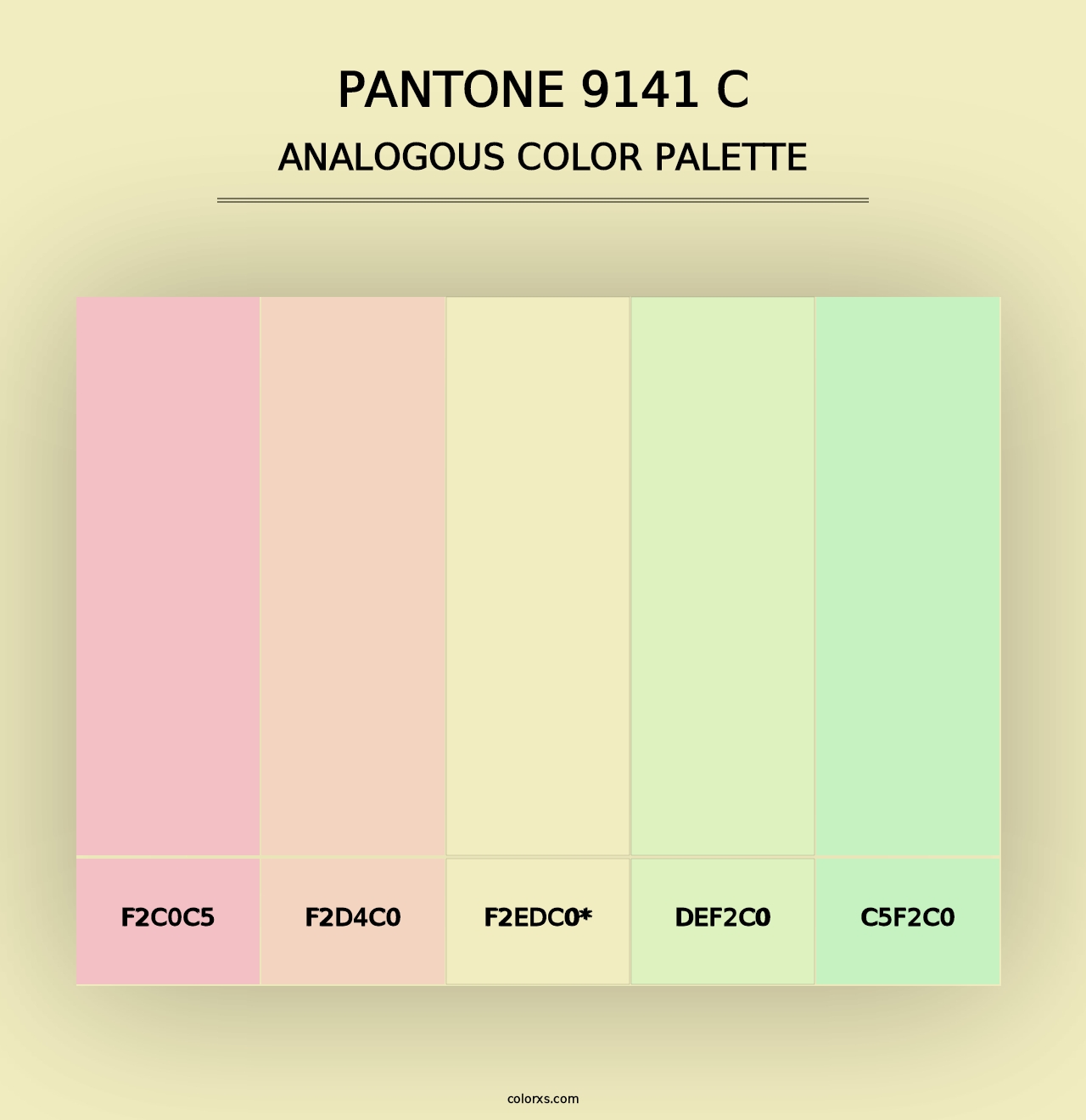 PANTONE 9141 C - Analogous Color Palette