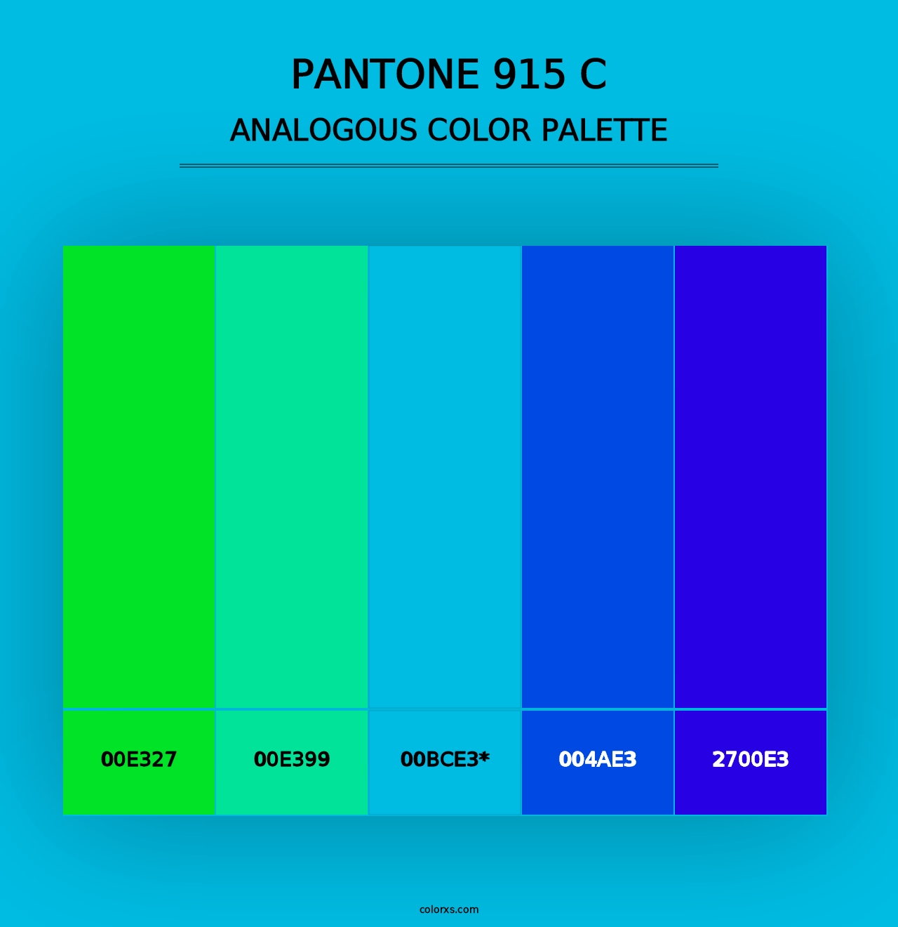 PANTONE 915 C - Analogous Color Palette