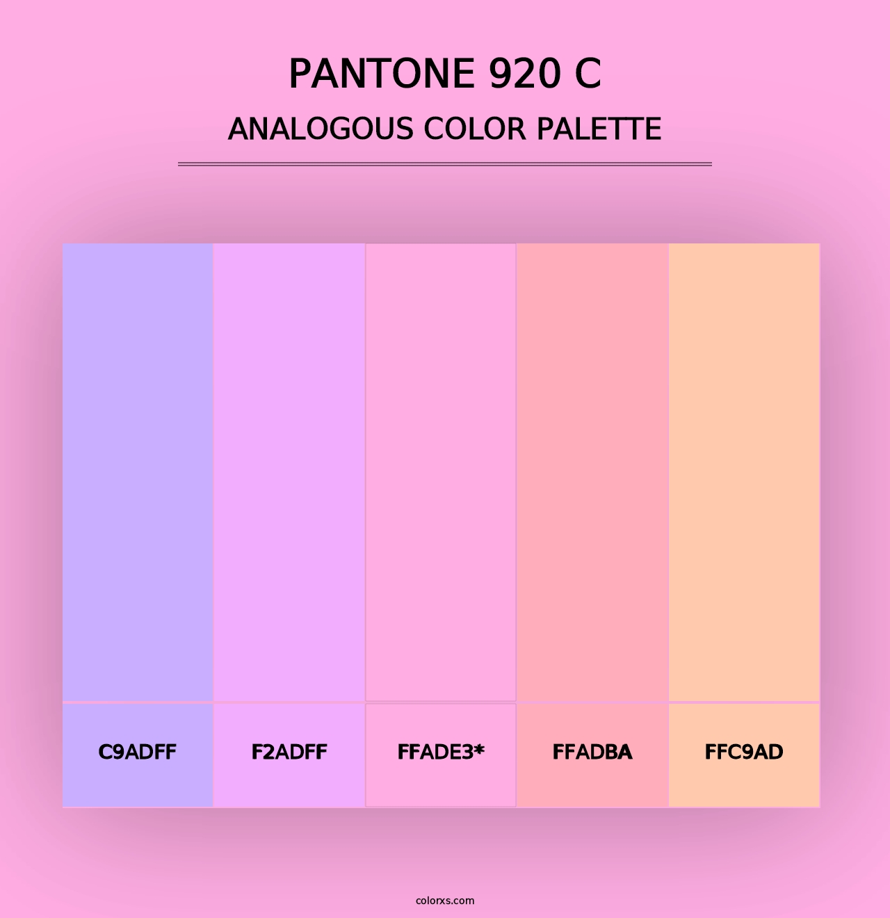 PANTONE 920 C - Analogous Color Palette