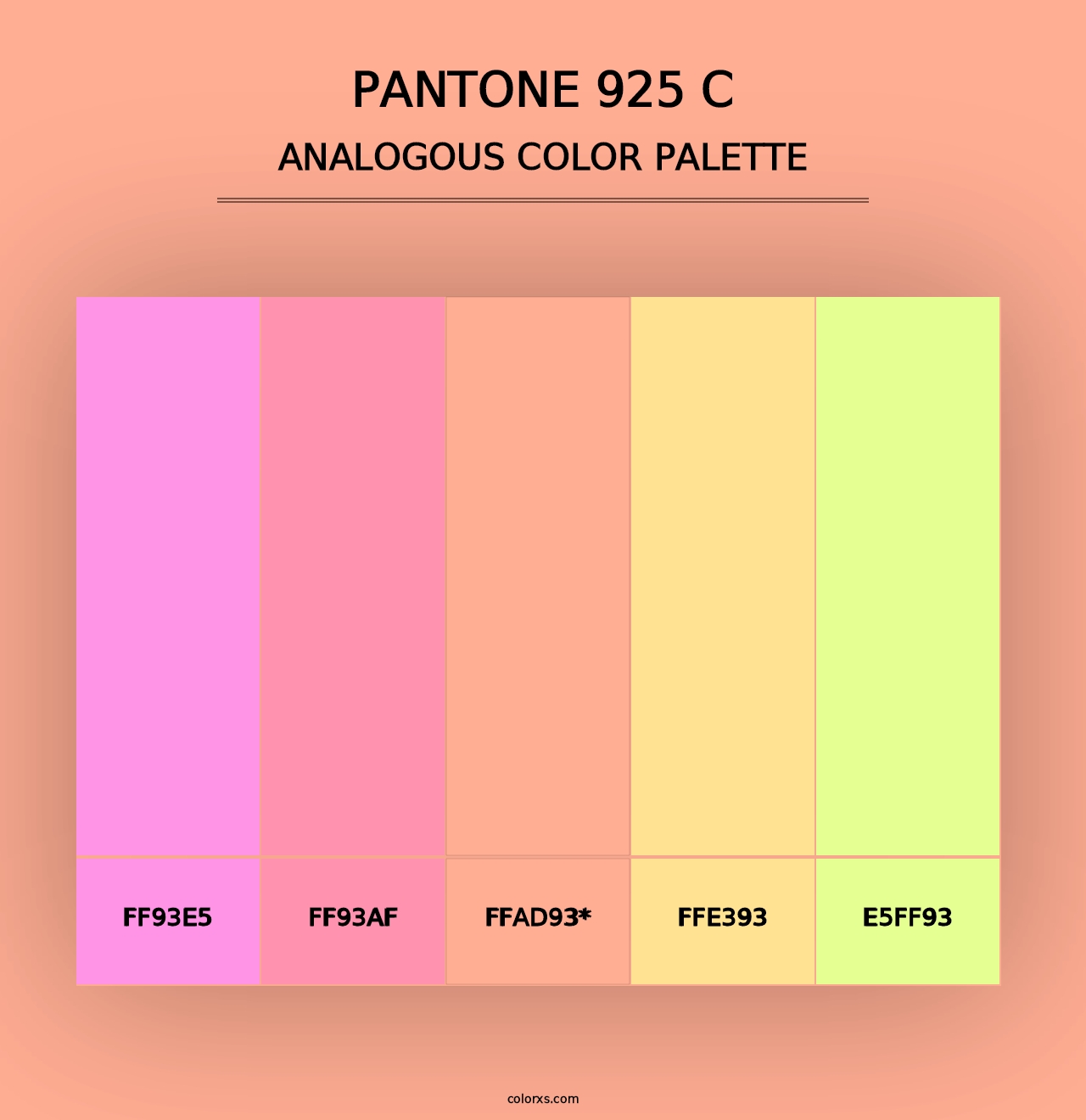 PANTONE 925 C - Analogous Color Palette