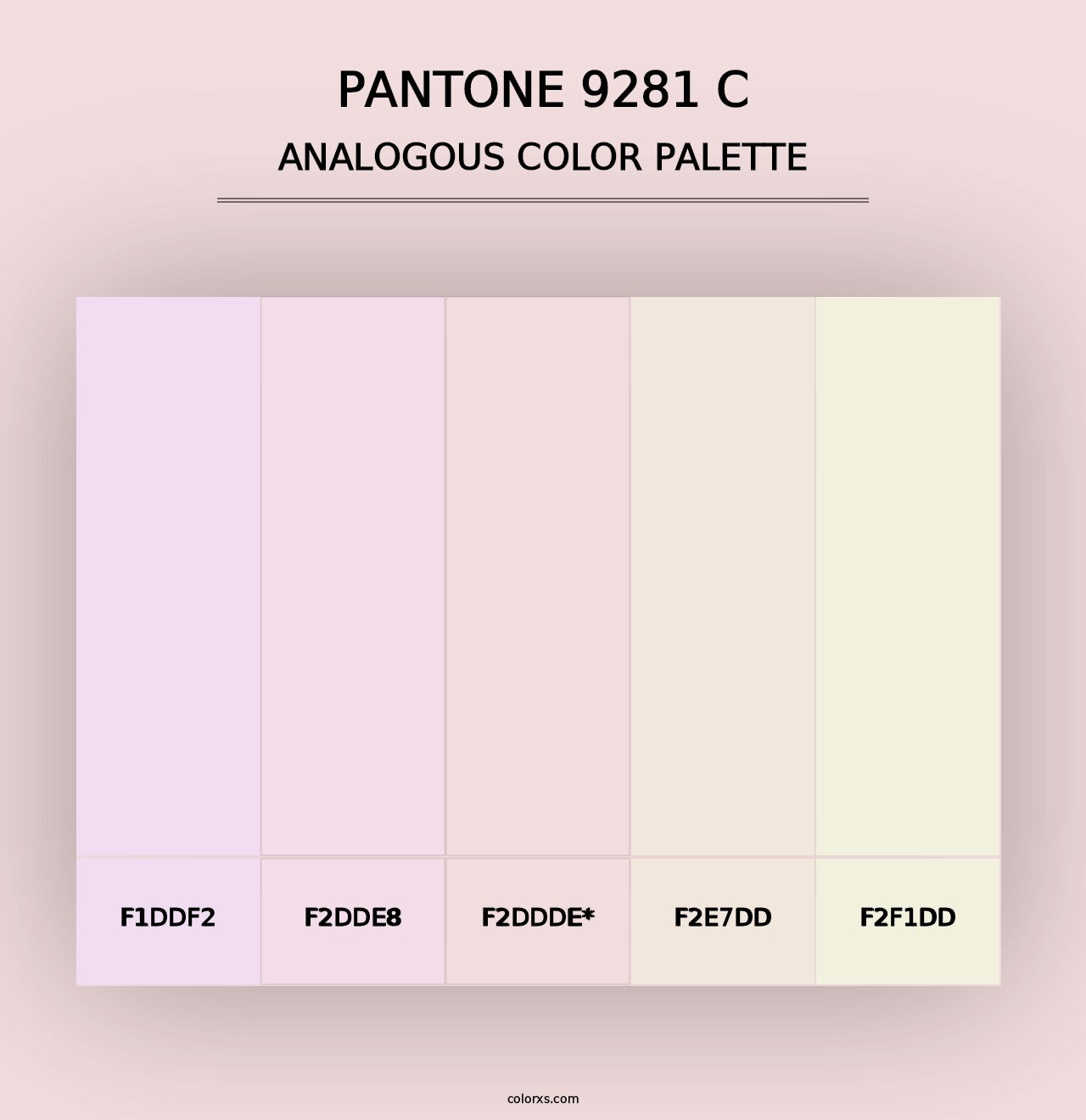 PANTONE 9281 C - Analogous Color Palette