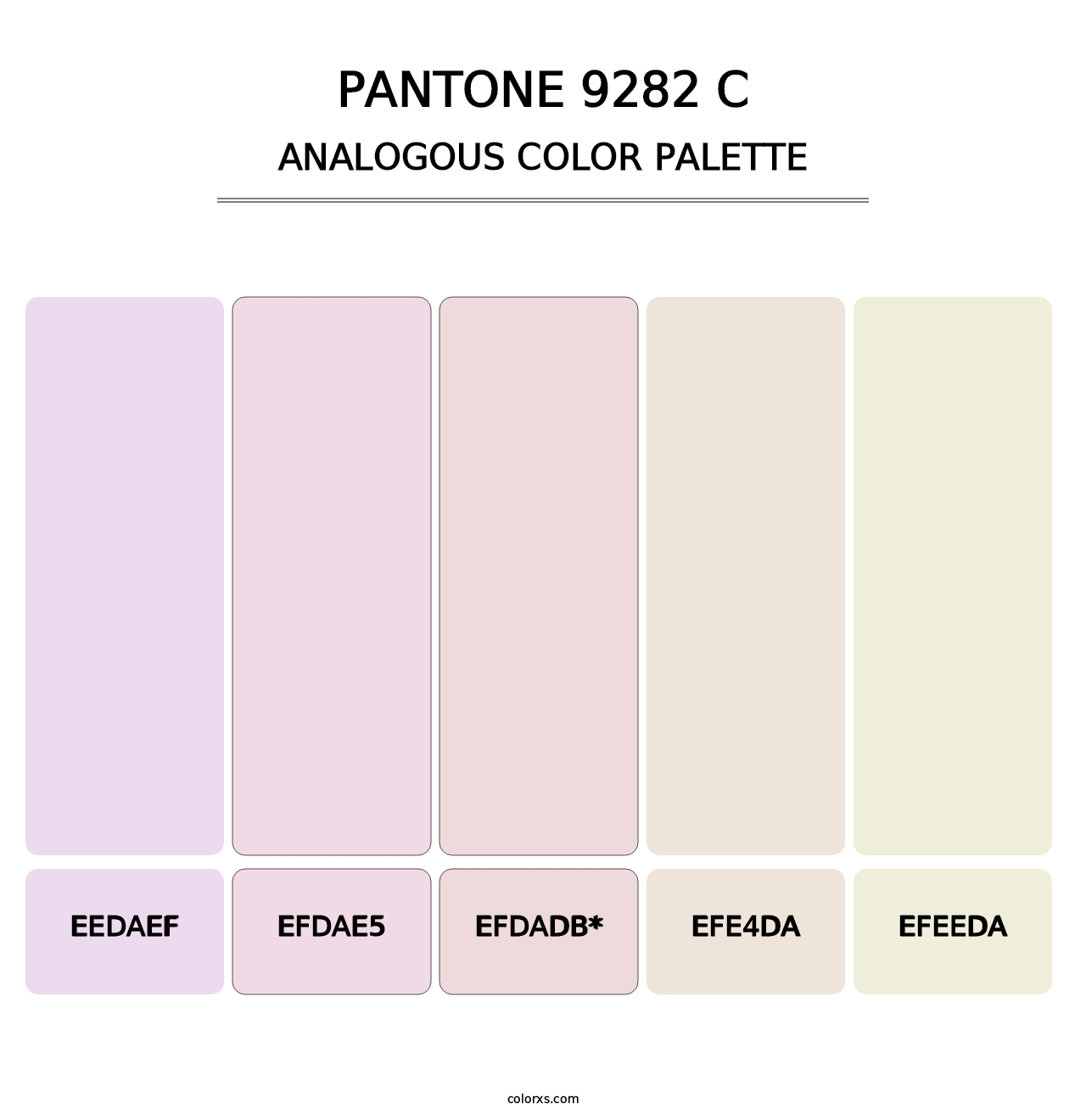 PANTONE 9282 C - Analogous Color Palette