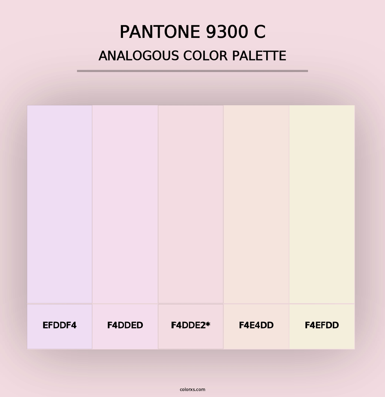 PANTONE 9300 C - Analogous Color Palette