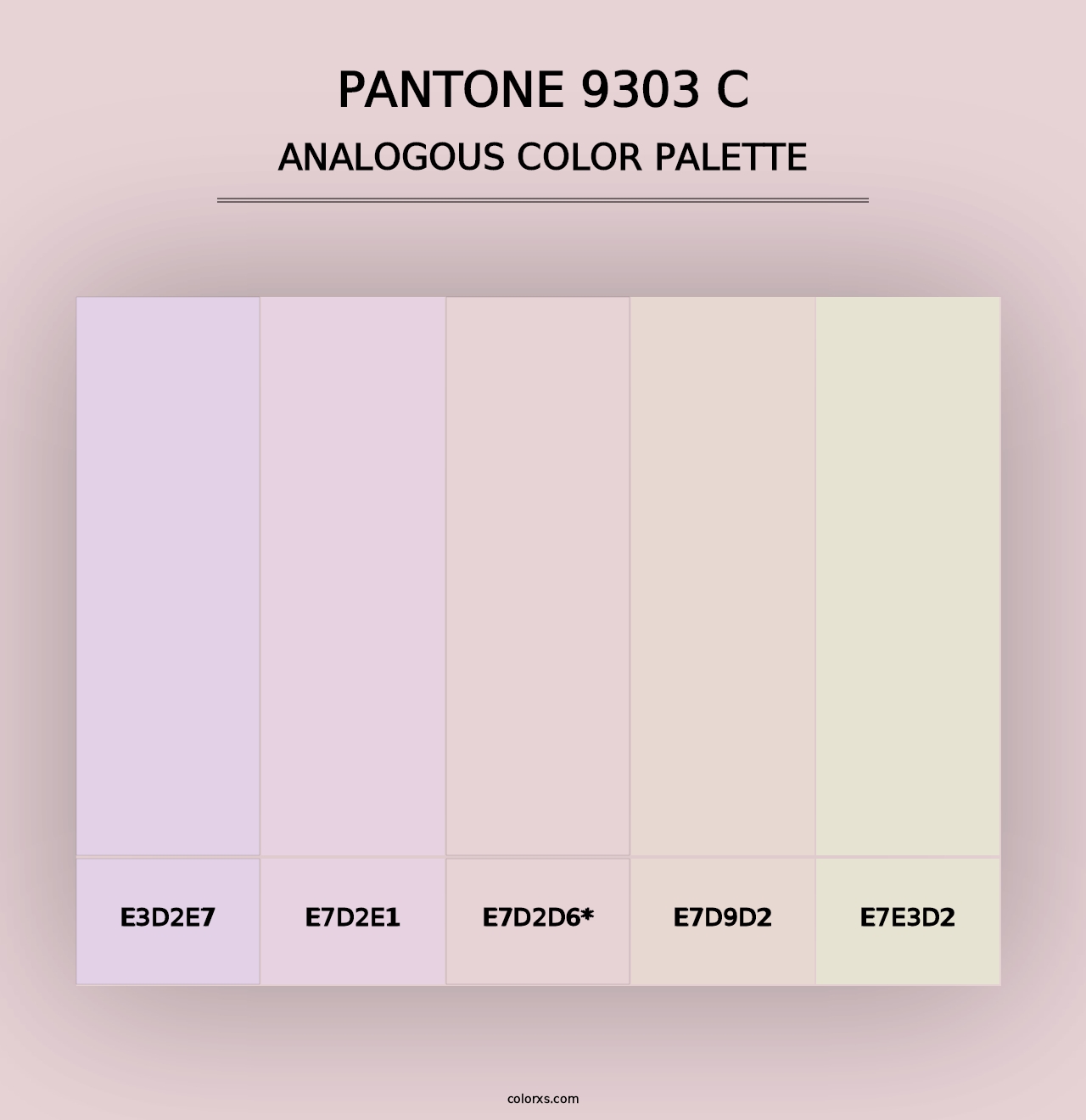 PANTONE 9303 C - Analogous Color Palette