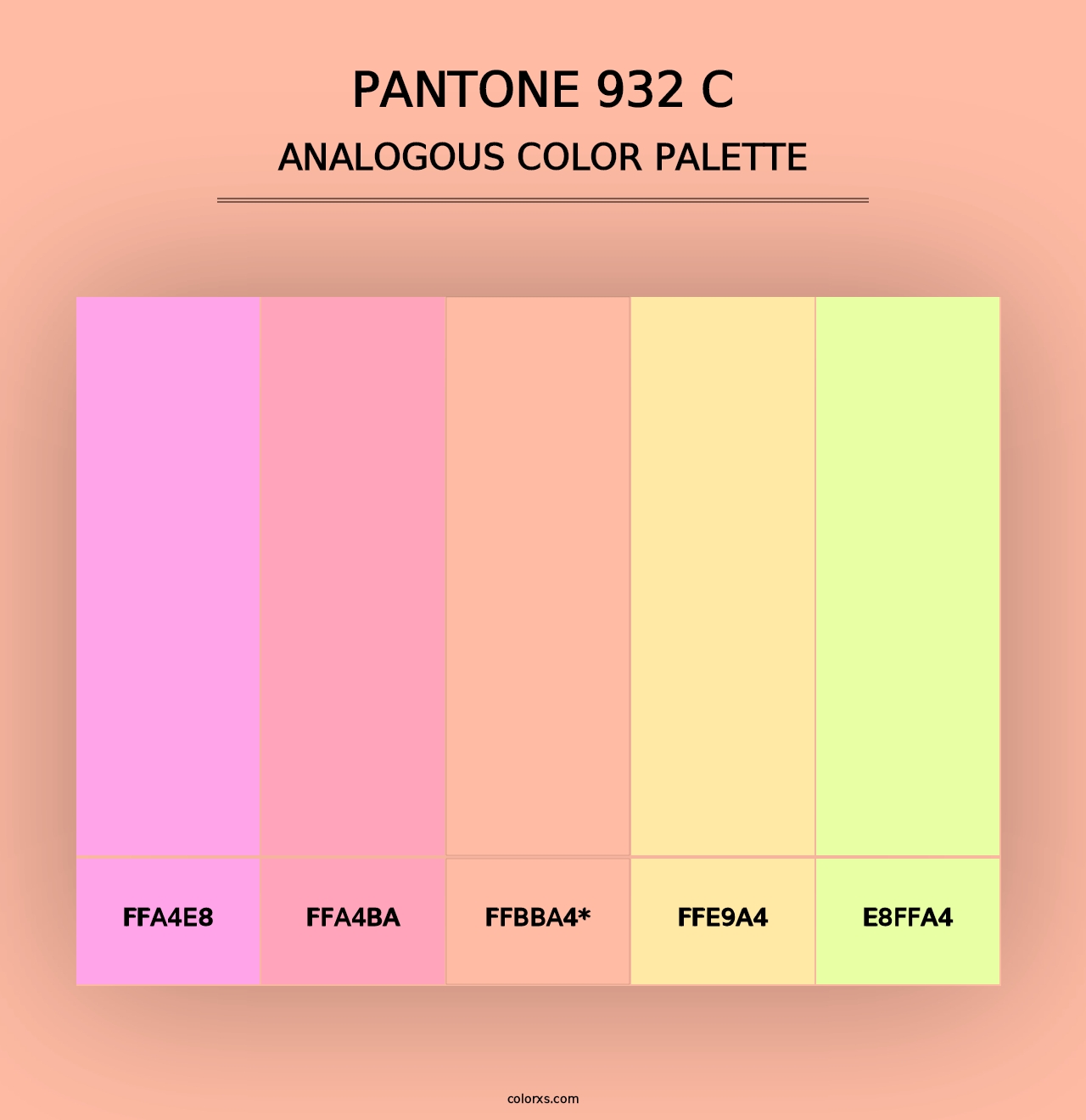 PANTONE 932 C - Analogous Color Palette