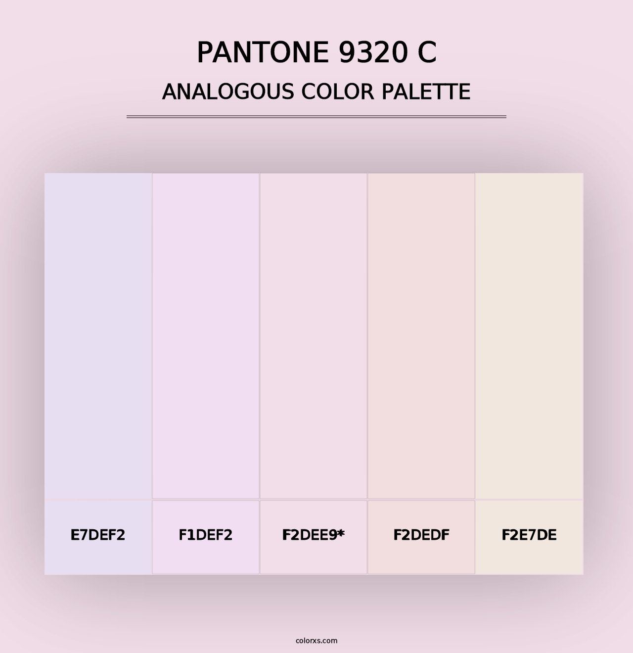 PANTONE 9320 C - Analogous Color Palette