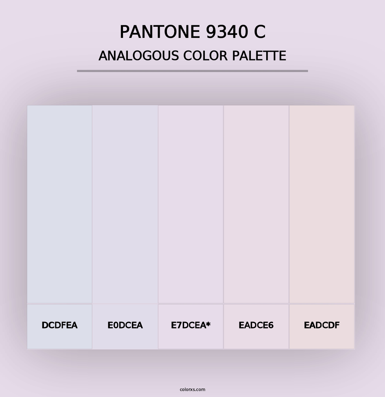 PANTONE 9340 C - Analogous Color Palette