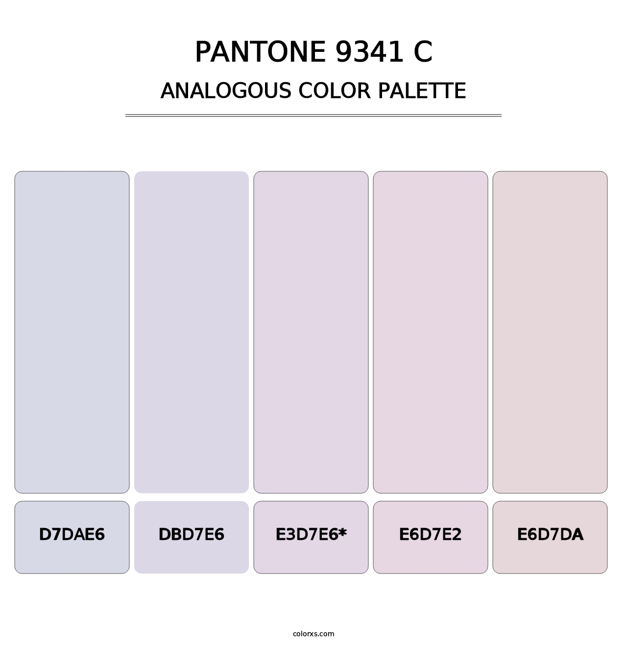 PANTONE 9341 C - Analogous Color Palette