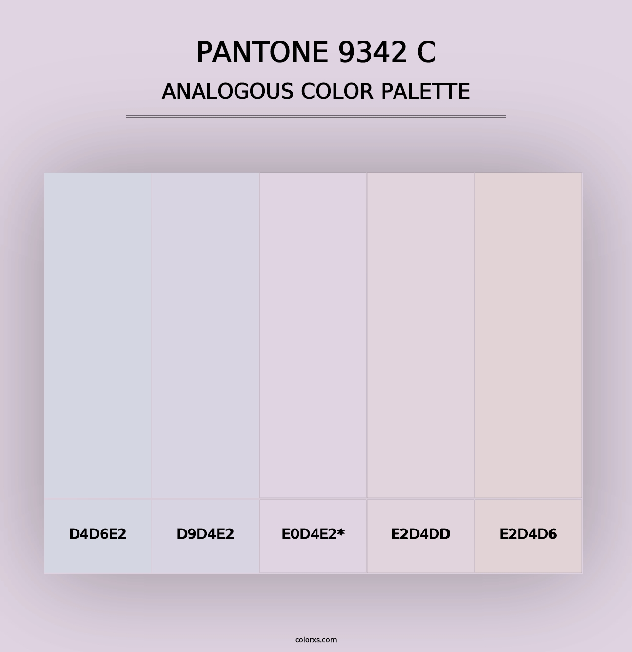 PANTONE 9342 C - Analogous Color Palette