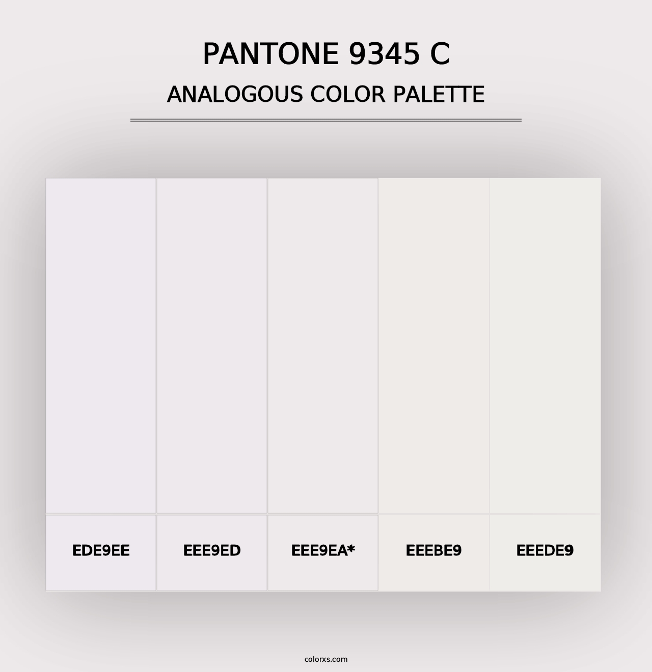 PANTONE 9345 C - Analogous Color Palette