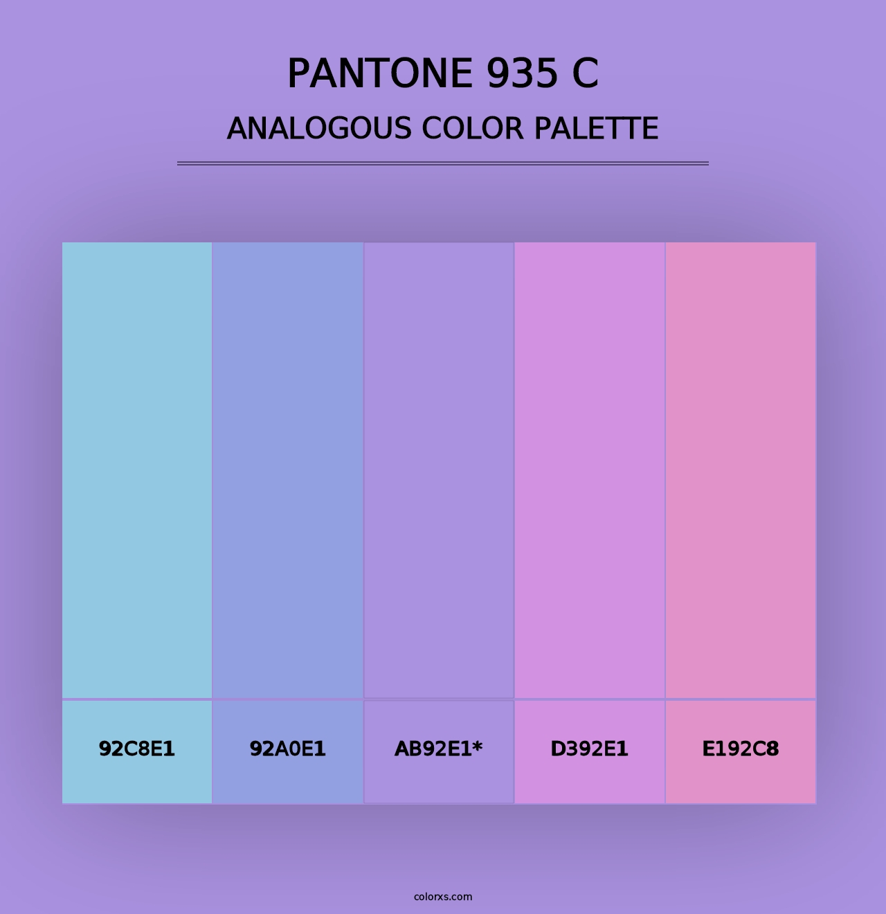 PANTONE 935 C - Analogous Color Palette