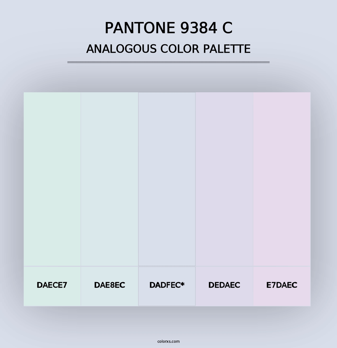 PANTONE 9384 C - Analogous Color Palette