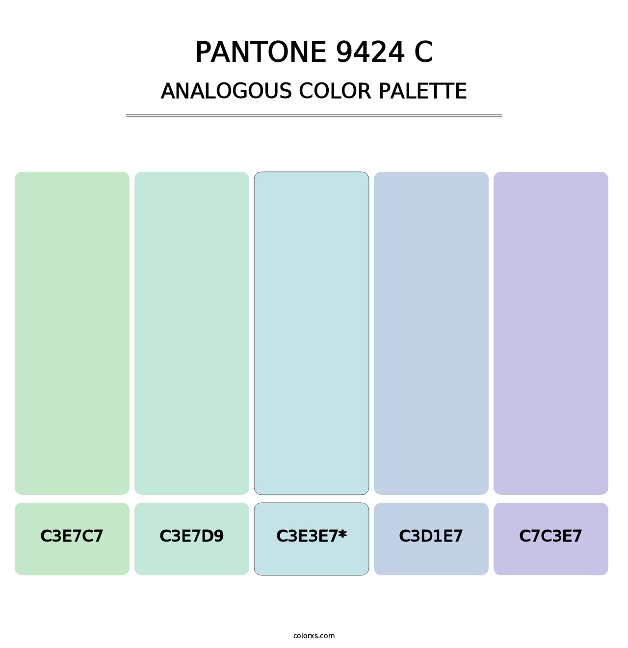 PANTONE 9424 C - Analogous Color Palette