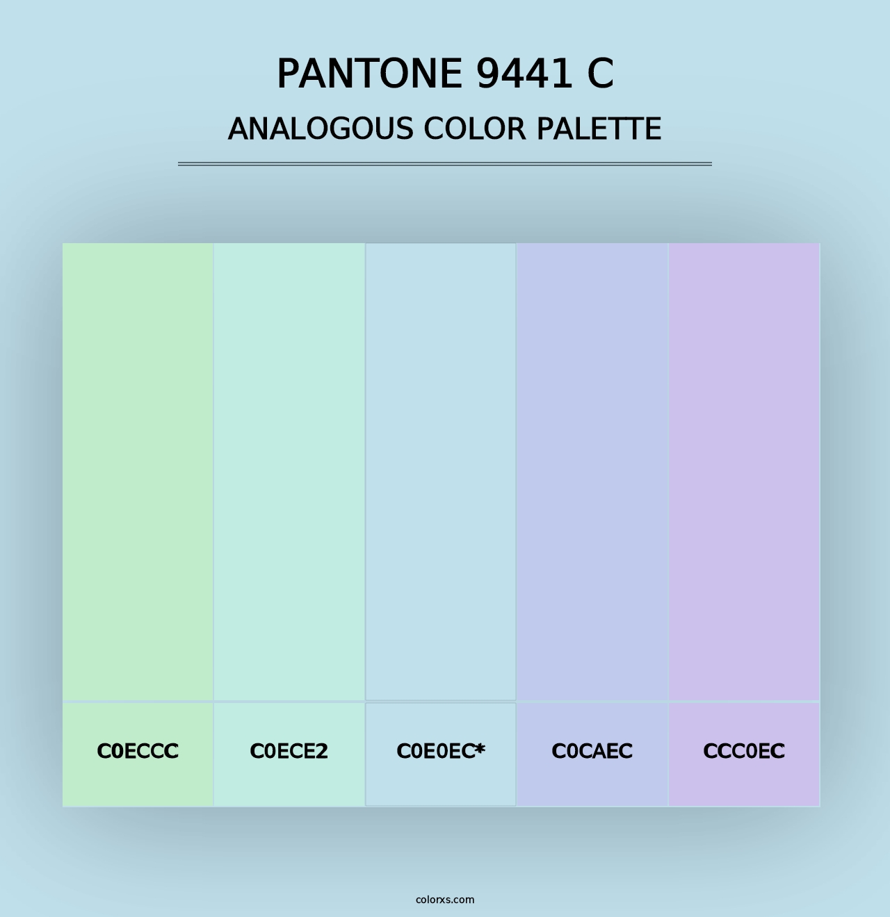 PANTONE 9441 C - Analogous Color Palette