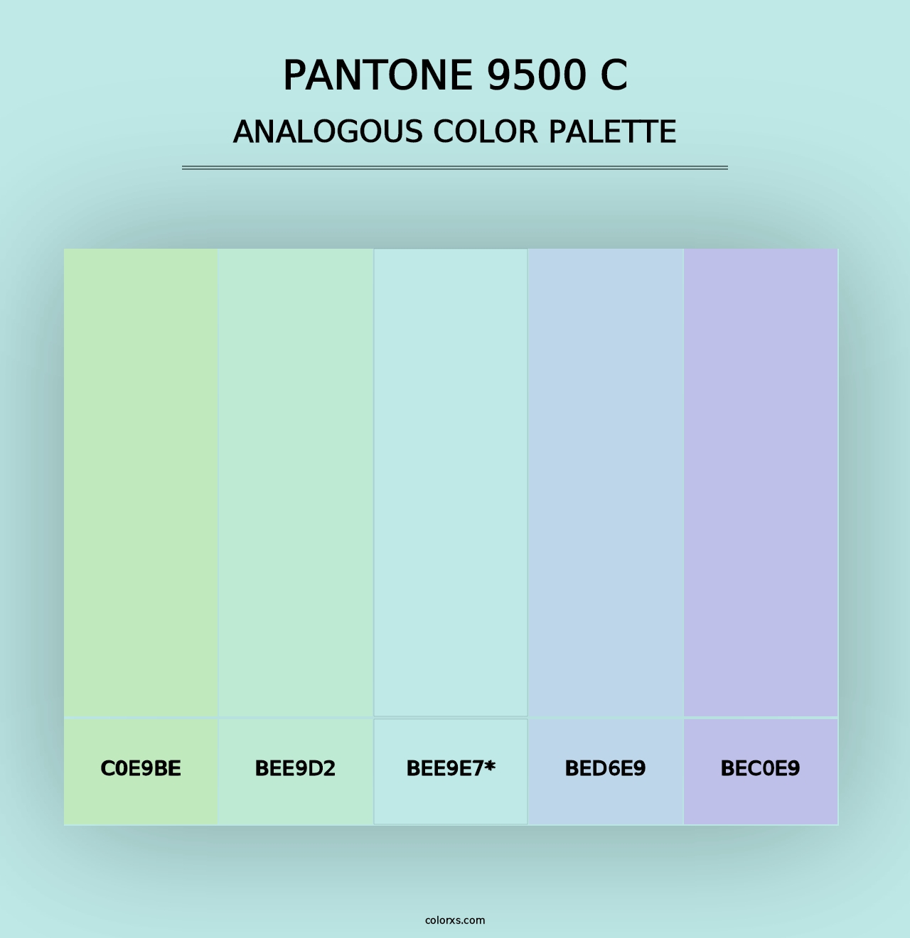 PANTONE 9500 C - Analogous Color Palette