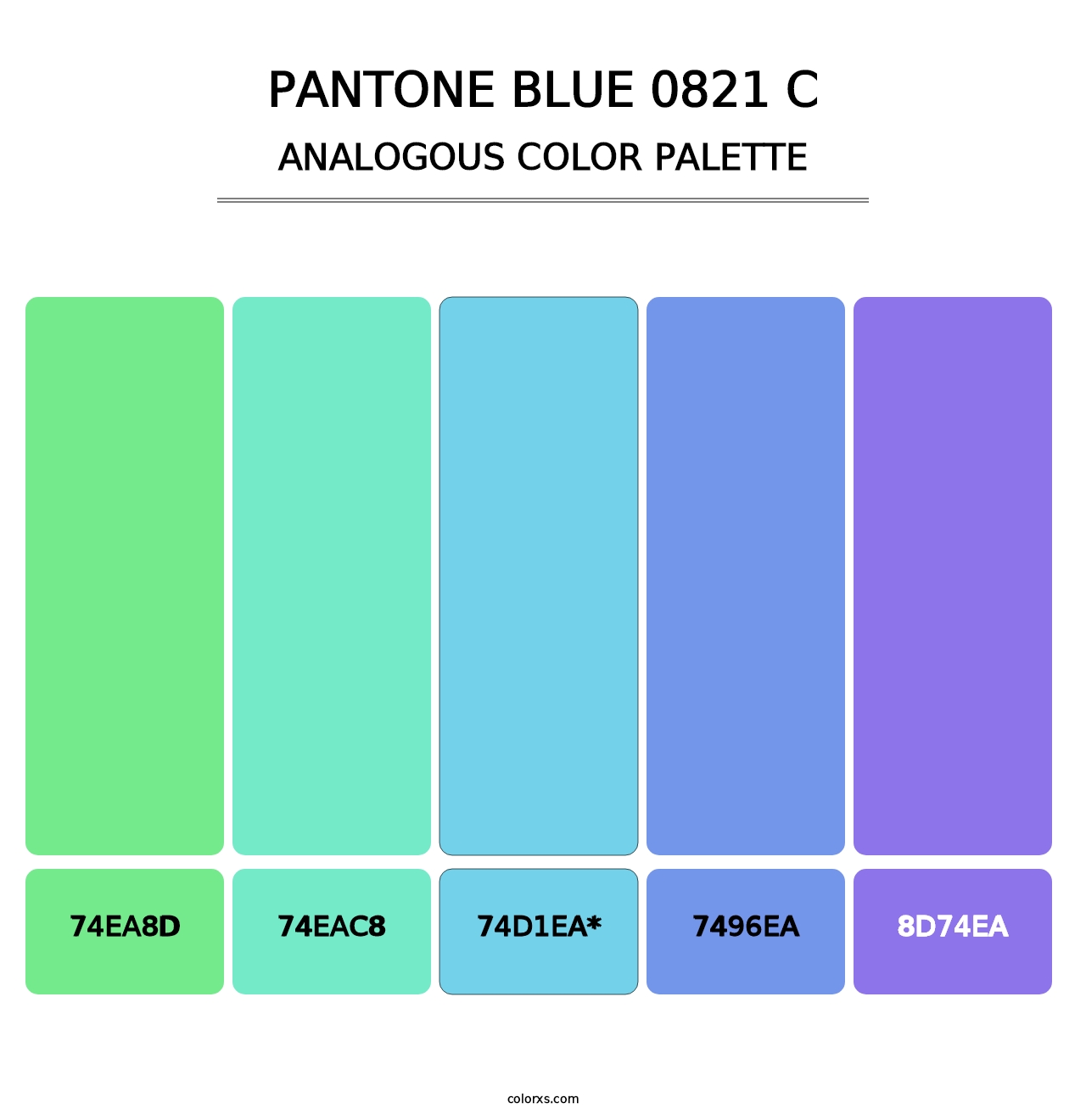 PANTONE Blue 0821 C - Analogous Color Palette