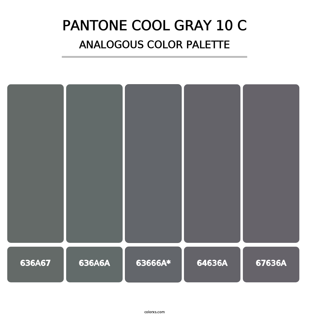 PANTONE Cool Gray 10 C - Analogous Color Palette