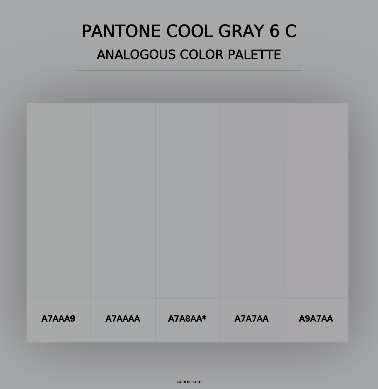 PANTONE Cool Gray 6 C - Analogous Color Palette