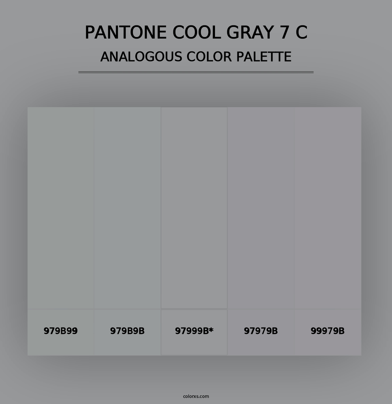 PANTONE Cool Gray 7 C - Analogous Color Palette